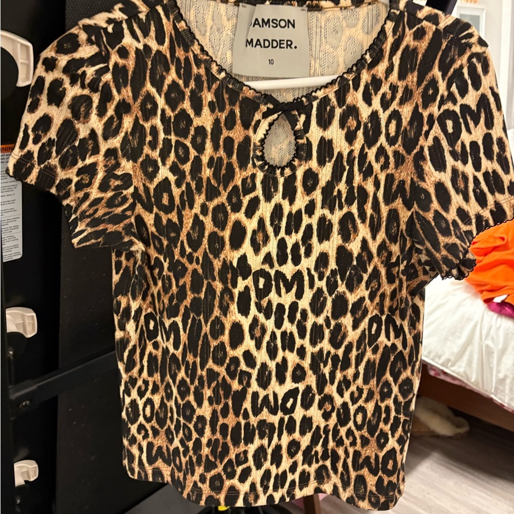 Amson Madder Leopard Print Top